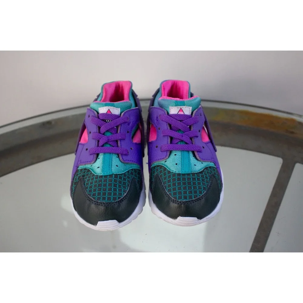 Nike Toddler Huarache Run Ultra Green/Purple Running Sneaker BQ7098-300 Size 9C